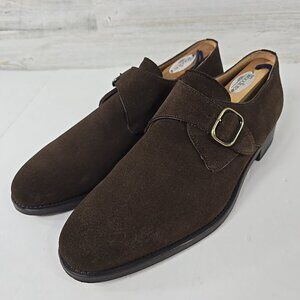 $495 RIDER BOOT CO. By CORTINA DARK BROWN SUEDE MONKS SHOES MEN'S SIZE 10 *VGC*.